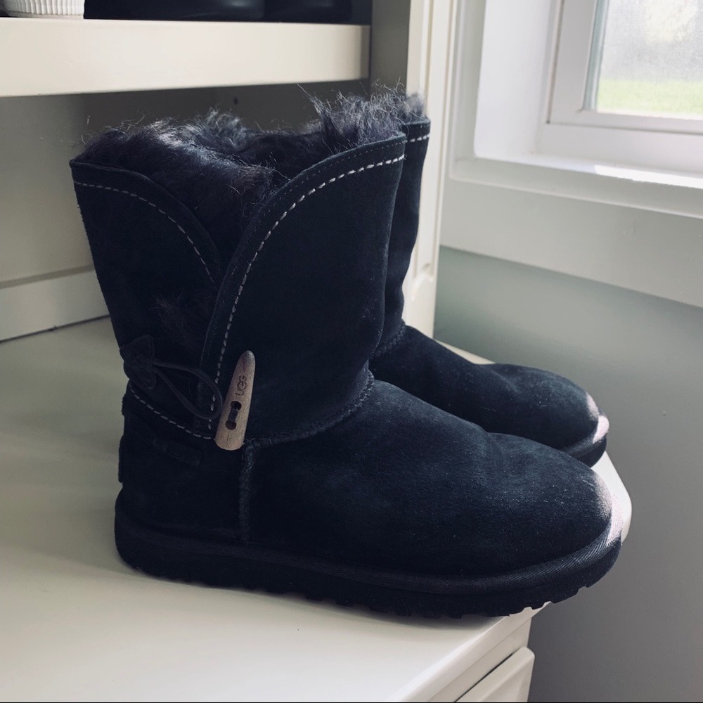 LIMITED EDITION UGGS FOX FUR Black